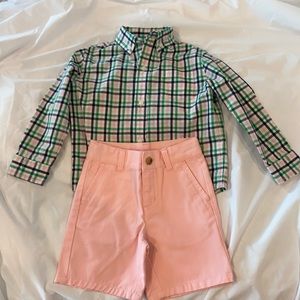 Boys 3t Janie and jack outfit with button down shirt and brand new shorts